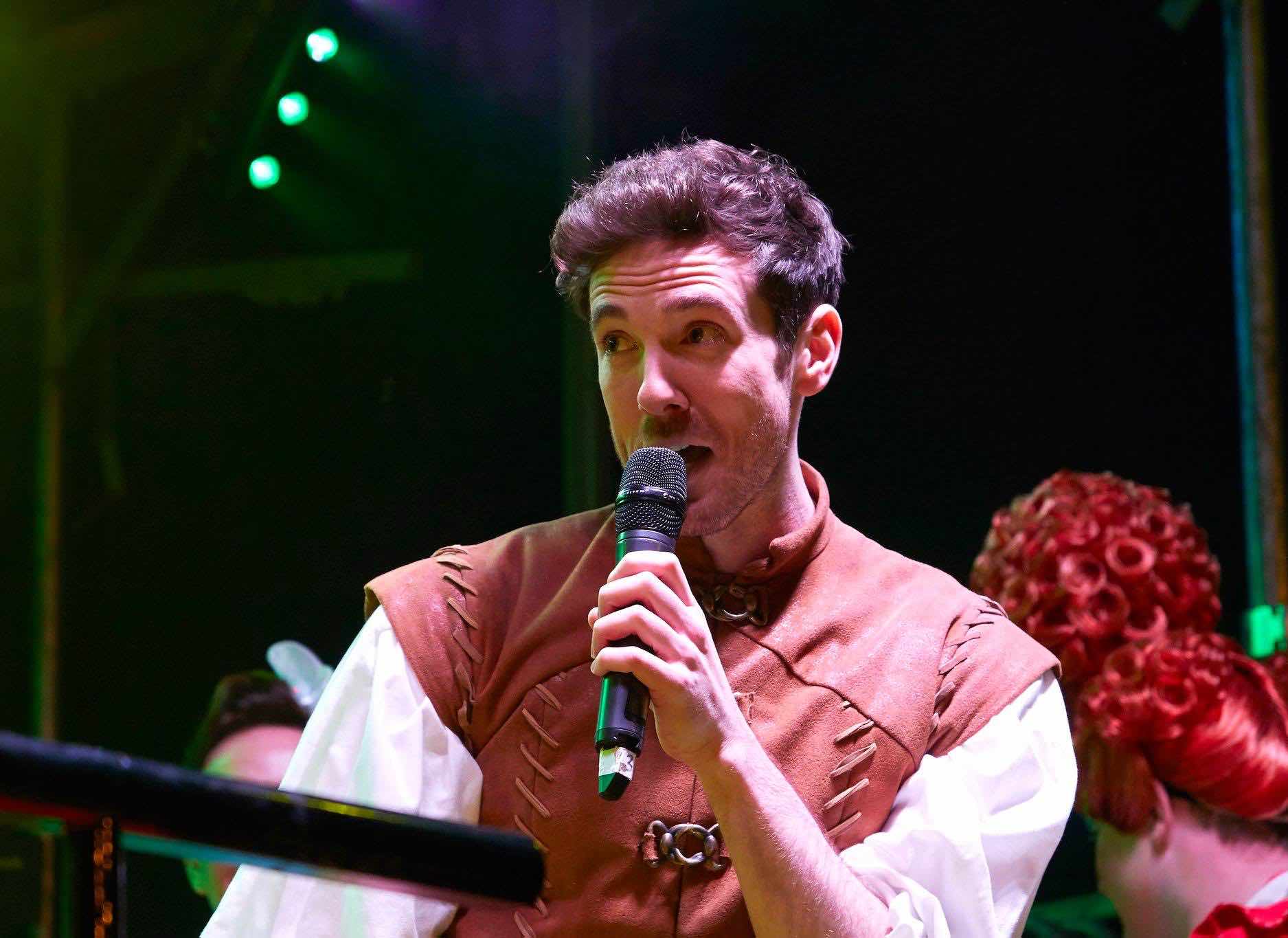 Lichfield , Staffordshire , Christmas , lights , switch on , 2018 , 2019 , gold , production , stage , hire , rent , rental , 