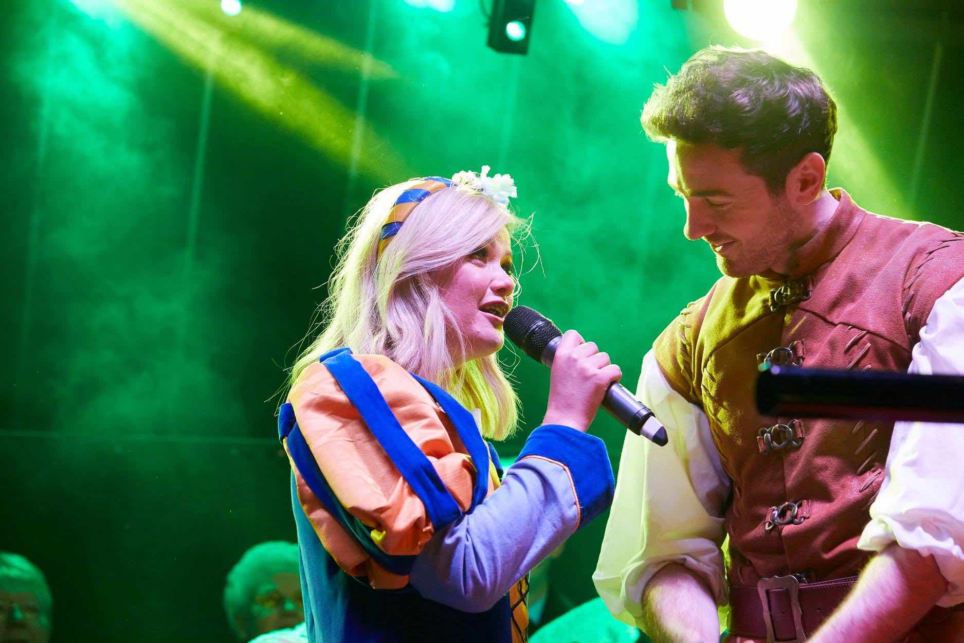 Lichfield , Staffordshire , Christmas , lights , switch on , 2018 , 2019 , gold , production , stage , hire , rent , rental , 