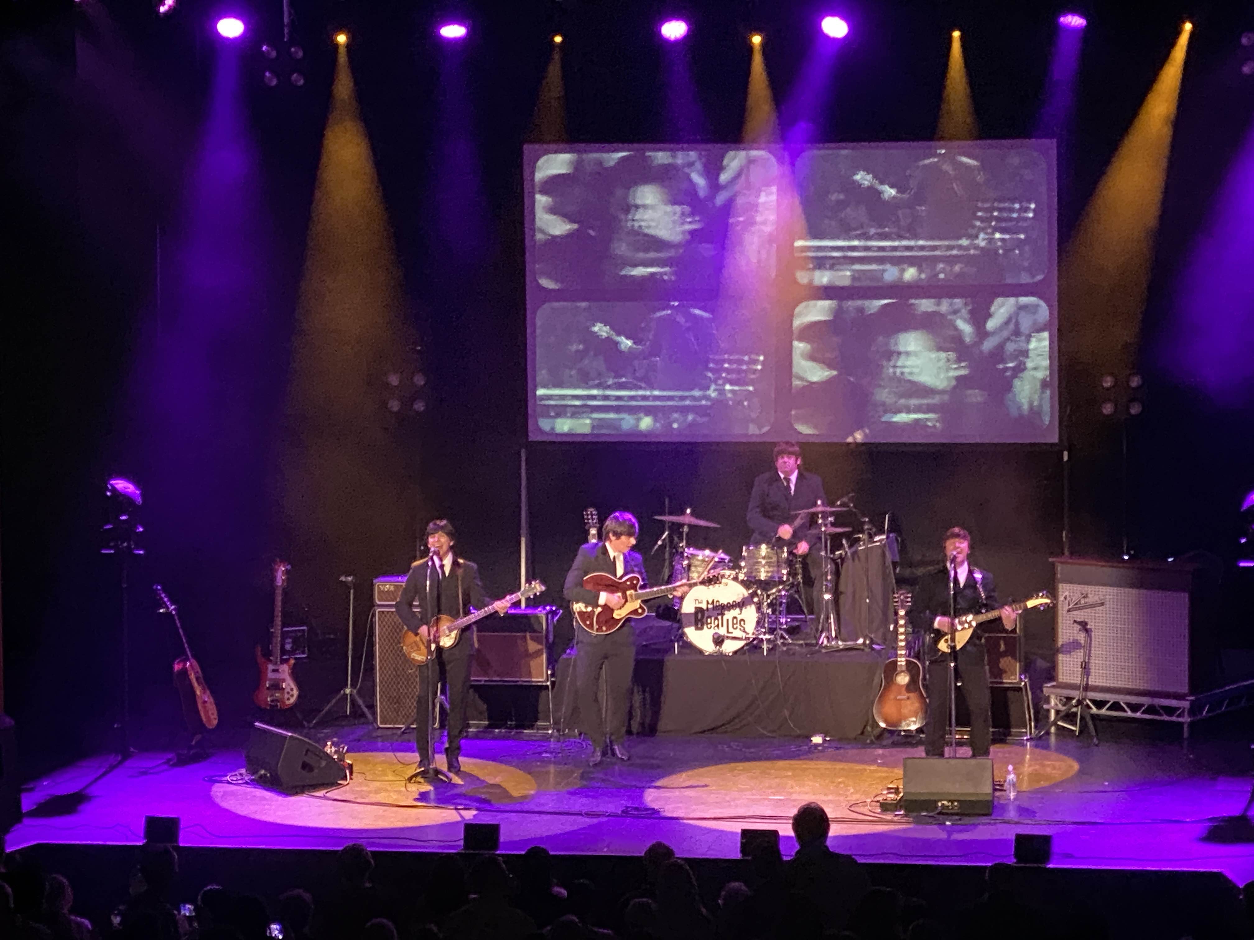 mersey beatles , the beatles , the upbeat beatles , hoddesdon , tribute band , production for touring bands , production for tribute band ,