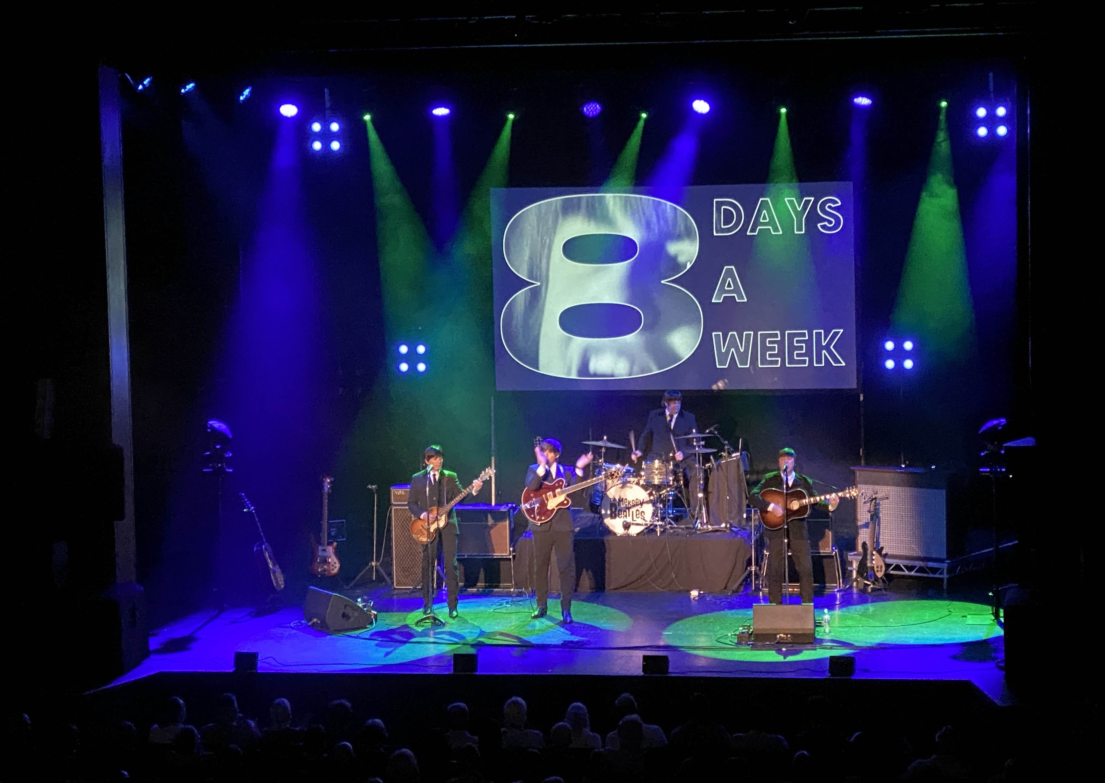 mersey beatles , the beatles , the upbeat beatles , hoddesdon , tribute band , production for touring bands , production for tribute band ,