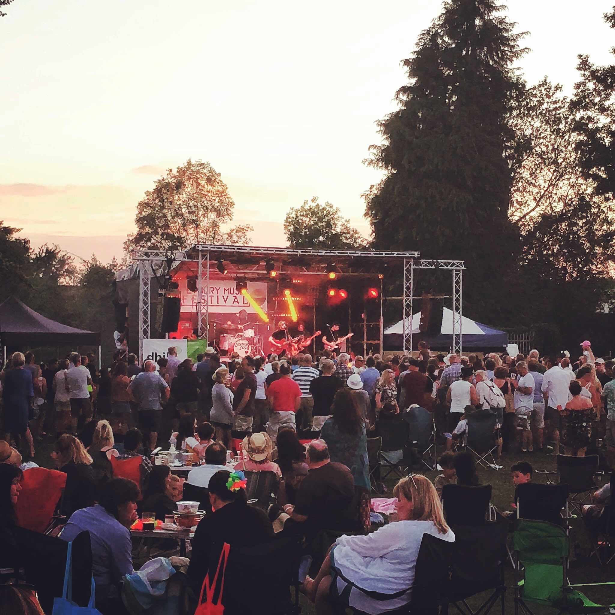 Tenbury Wells Music Festival , private festival hire , lighting seeds live ,