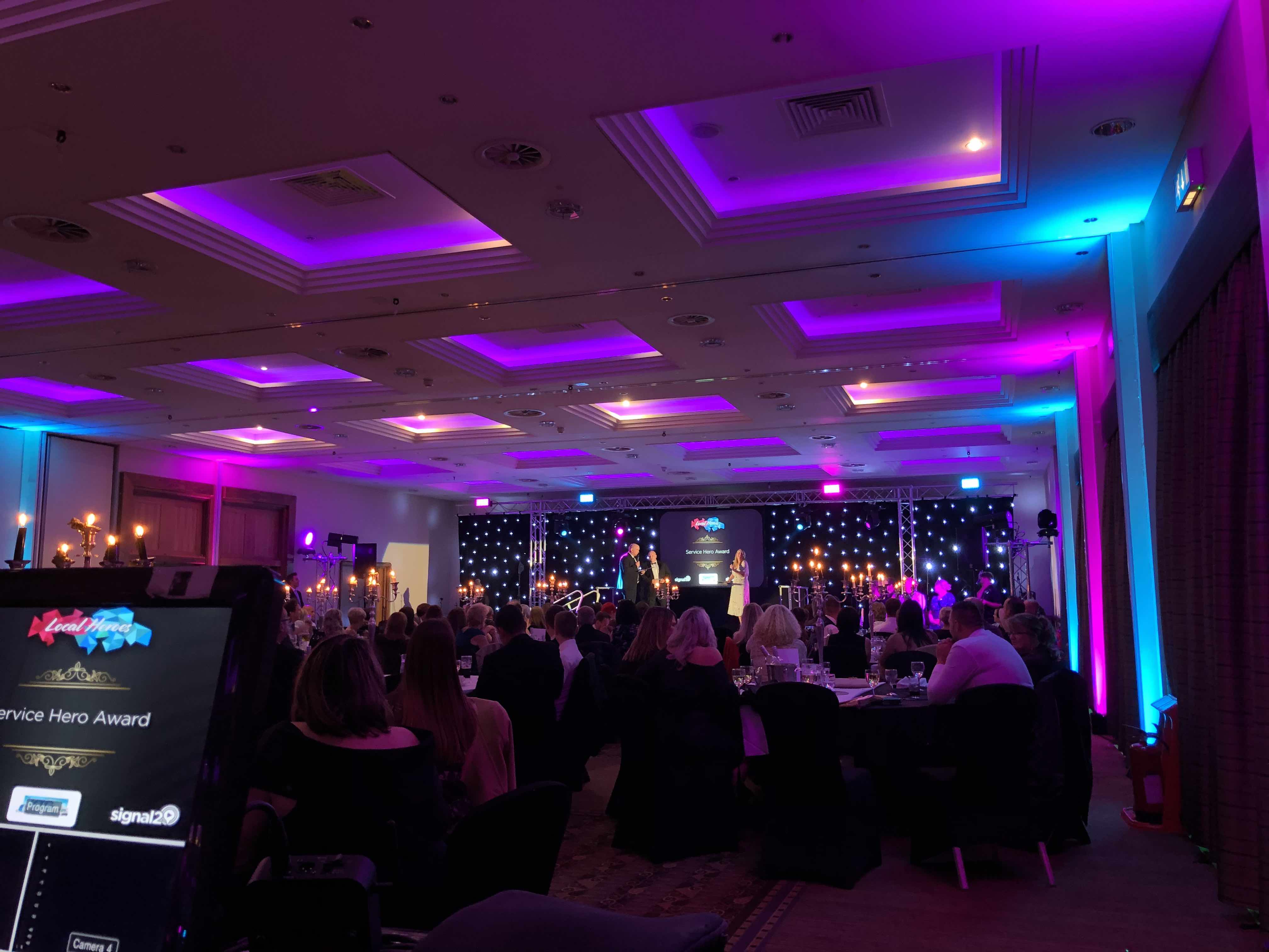 signal 1 local hero awards , signal 1 radio events , signal 1 radio awards evening , signal 1 radio production , awards production at crewe hall , 