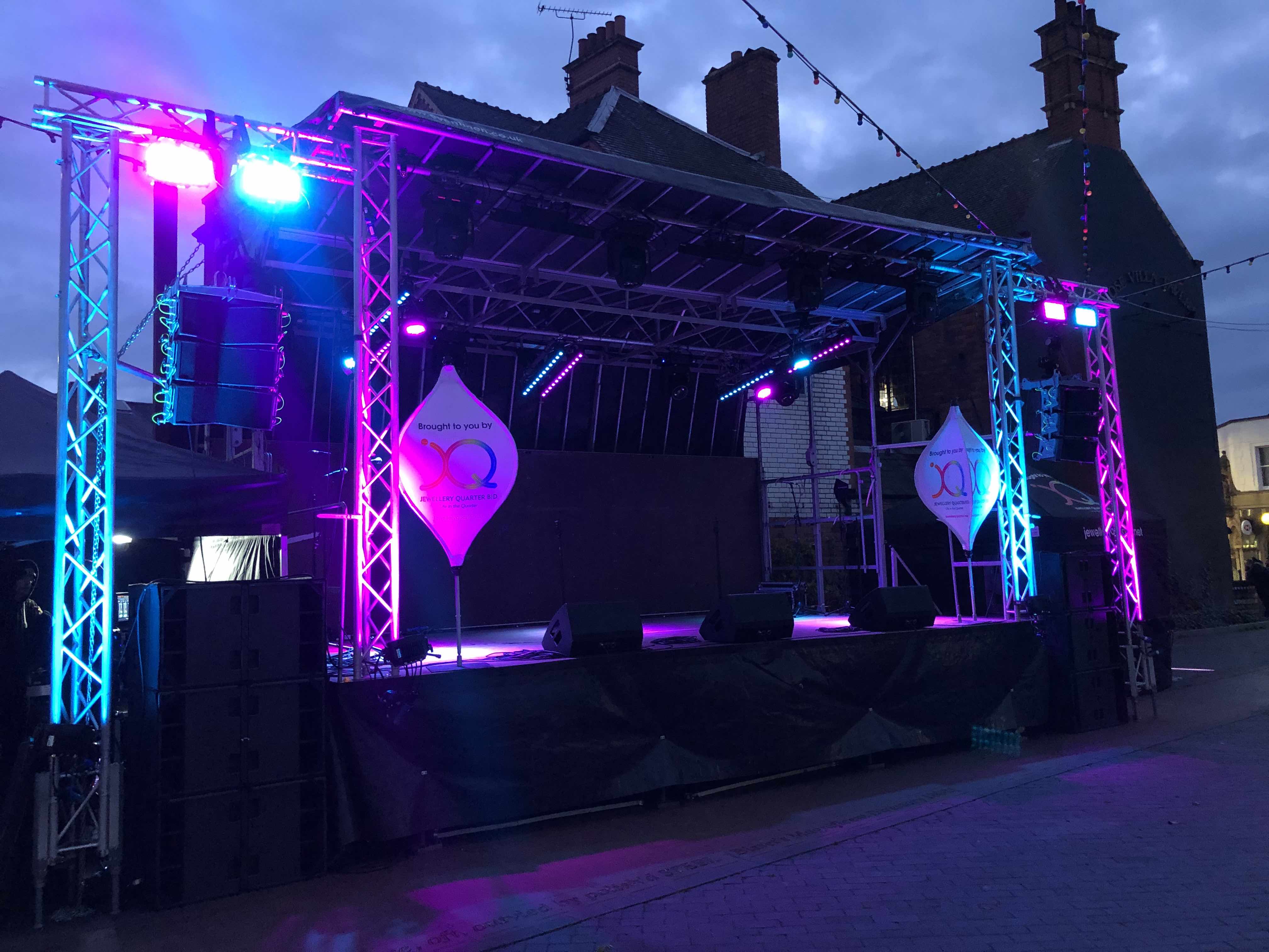 Christmas lights switch on , who does christmas lights , Lichfield christmas lights , Birmingham christmas lights , music concert production , festival production , event hire music festival , sse hire , wigwam hire , pacific sound , local production company , 