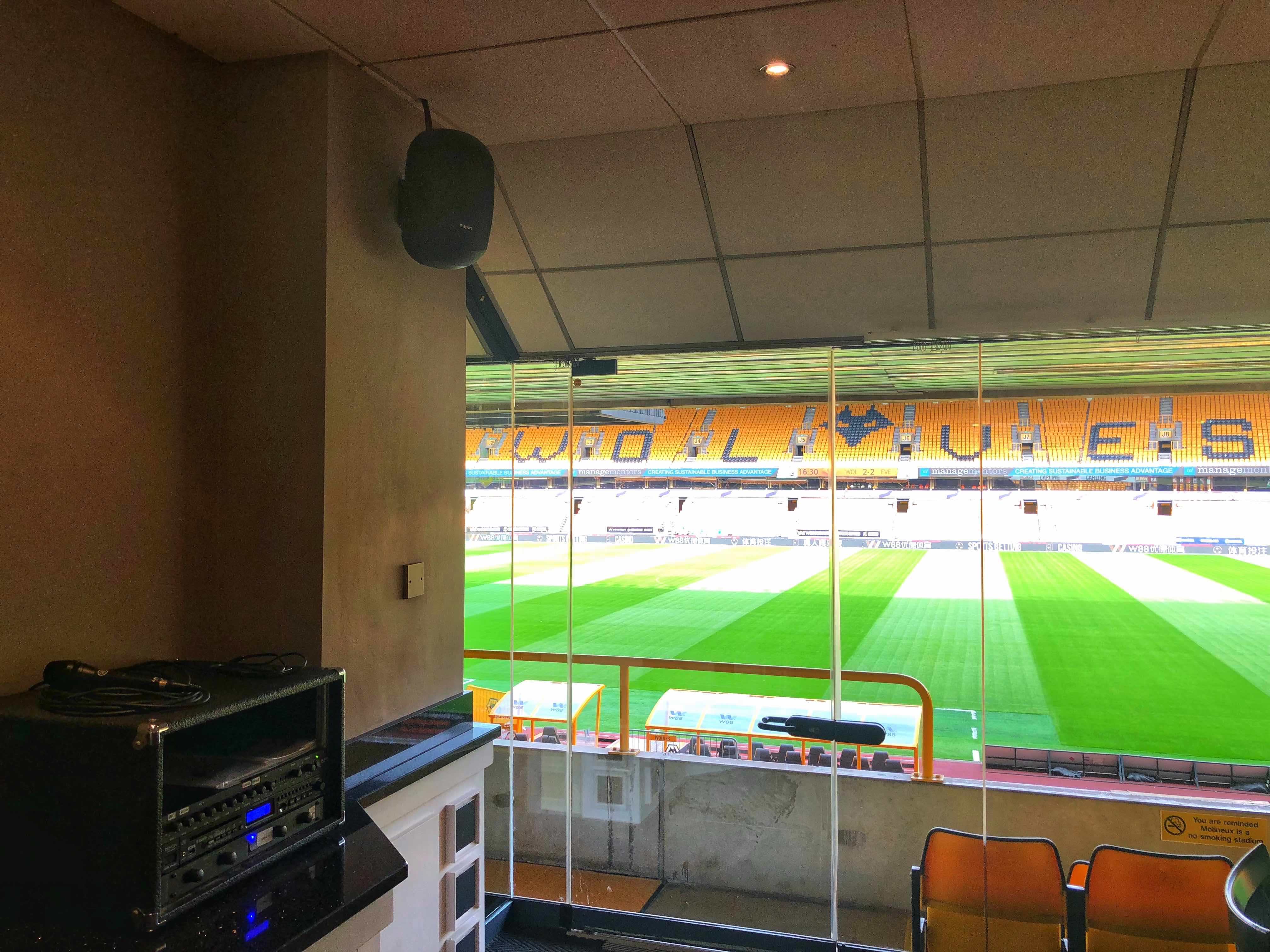 Audio install at Wolves FC, Wolverhampton