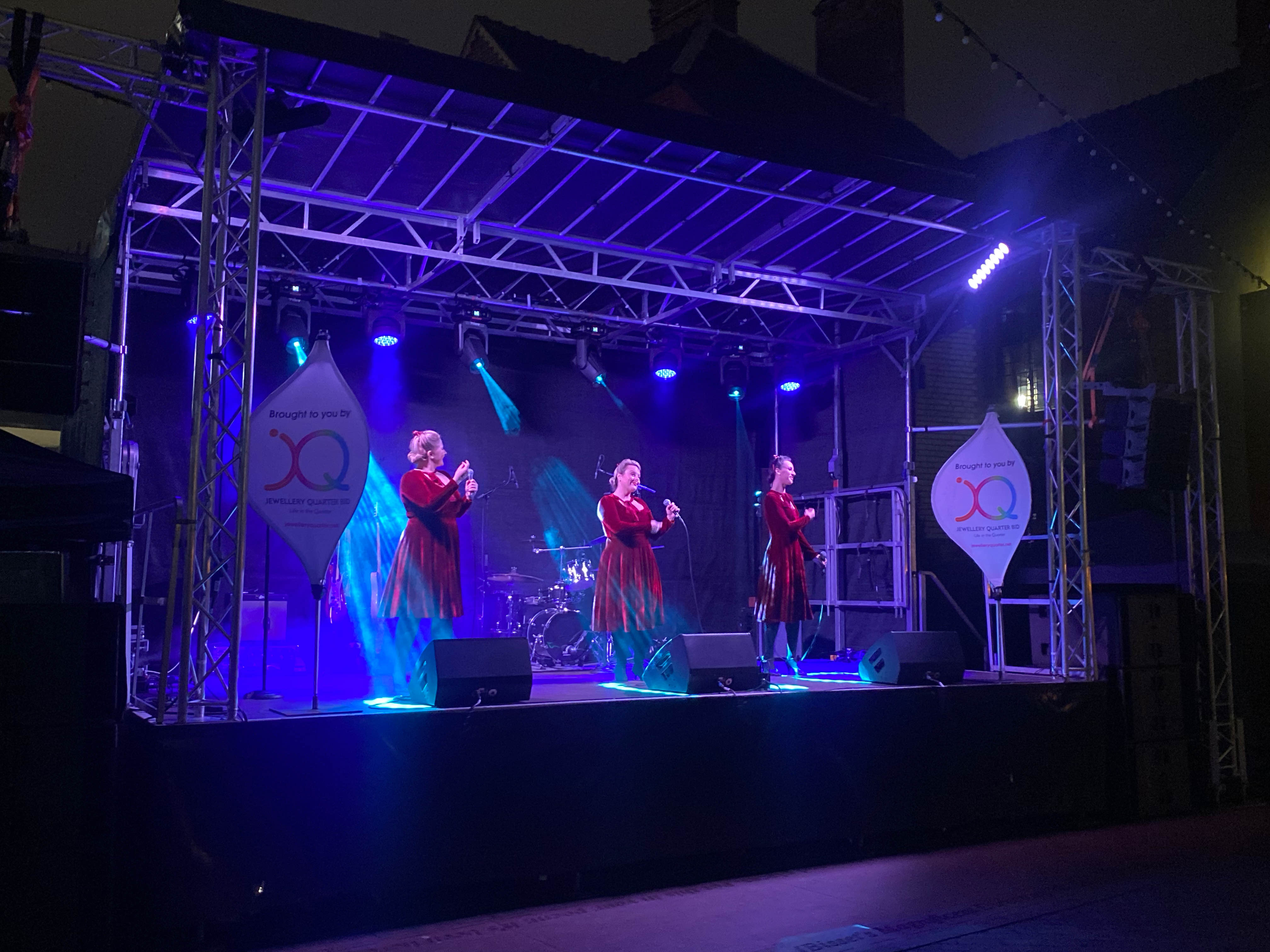 JQ BID events, jewellery quarter events , JQ bid events , stagemen , cannock sound , birmingham events , christmas lights , JQ christmas lights ,