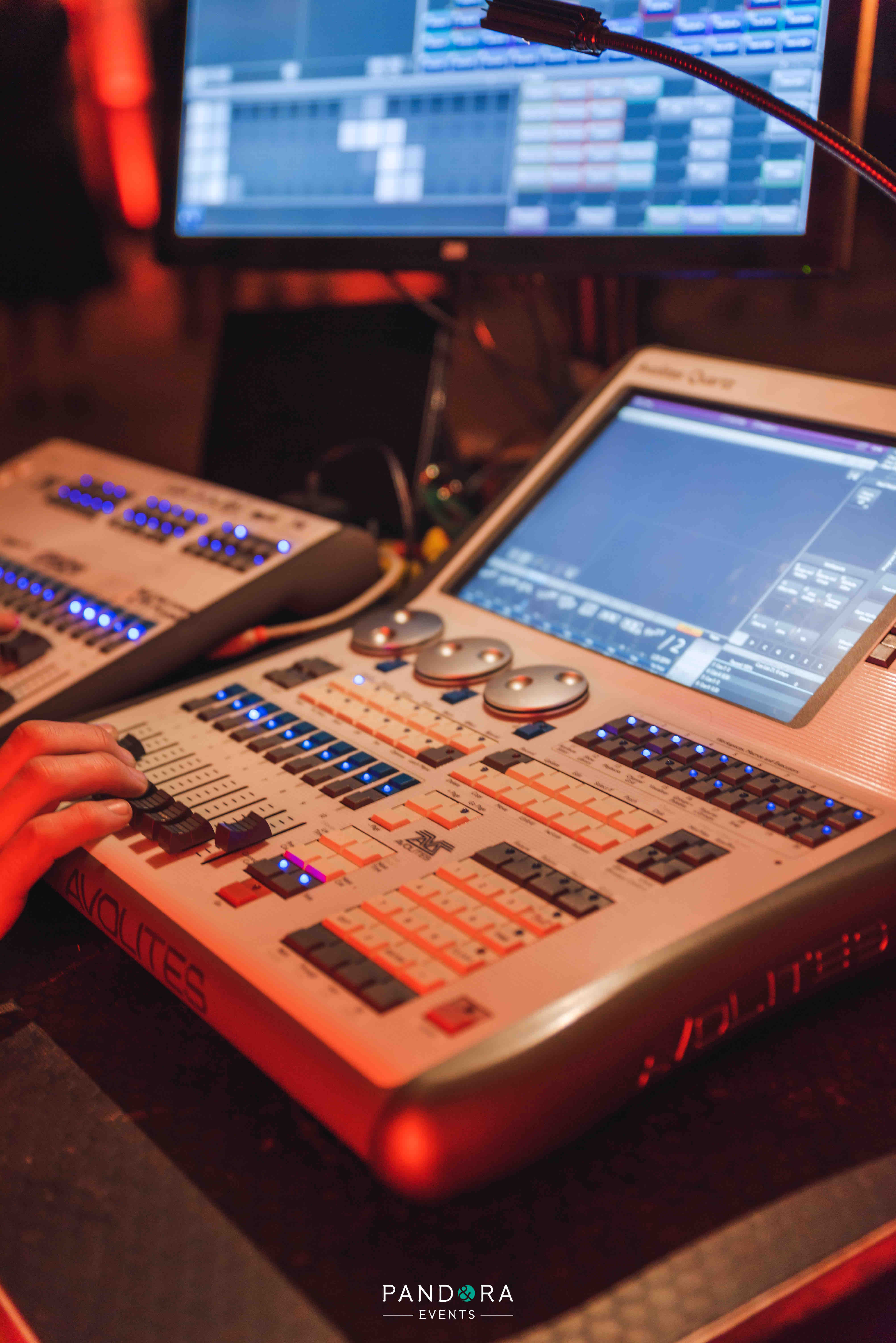 pandora events , lightmen , stagemen , stage men , lighting , design , avolites , jacK tyler , alan dawkins , cannock sound , tilbury party , lighting design , 