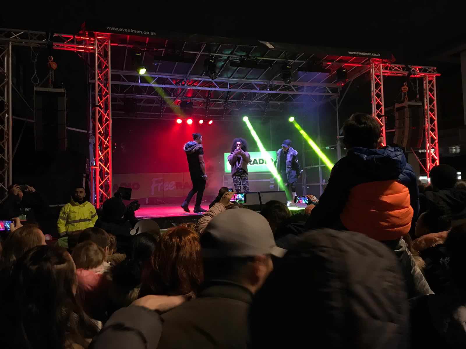 West Bromwich, Birmingham , Christmas , lights , switch on , 2018 , 2019 , gold , production , stage , hire , rent , rental , Cut Kelvins , Free radio , Katie Ashworth , CBBC , 