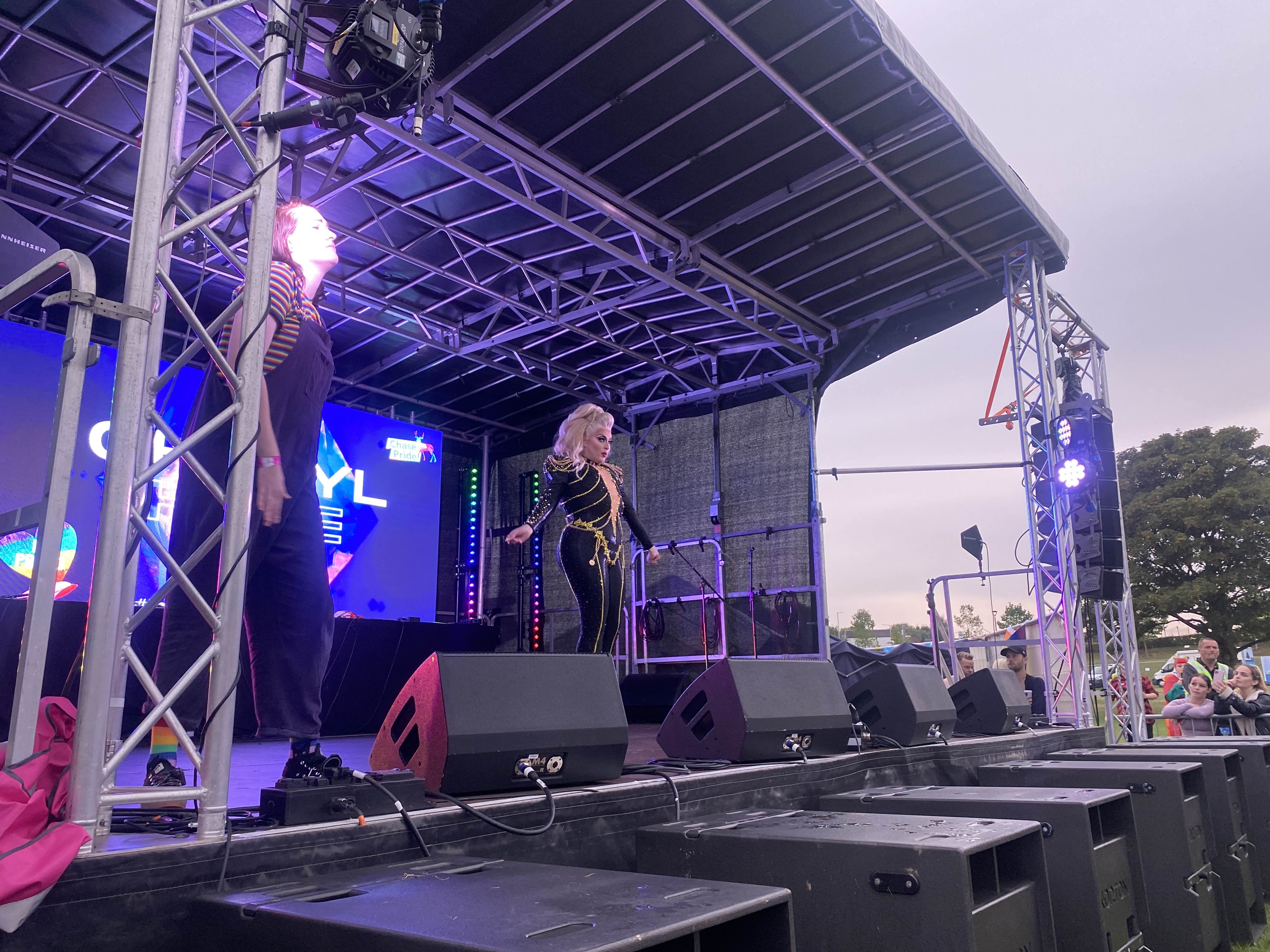 cannock chase pride , chase pride , hednesford , pride 2022 , pride cannock , cannock chase pride , danny beard , cheryl hole , stage men , cannock sound , cannock sound hire ,