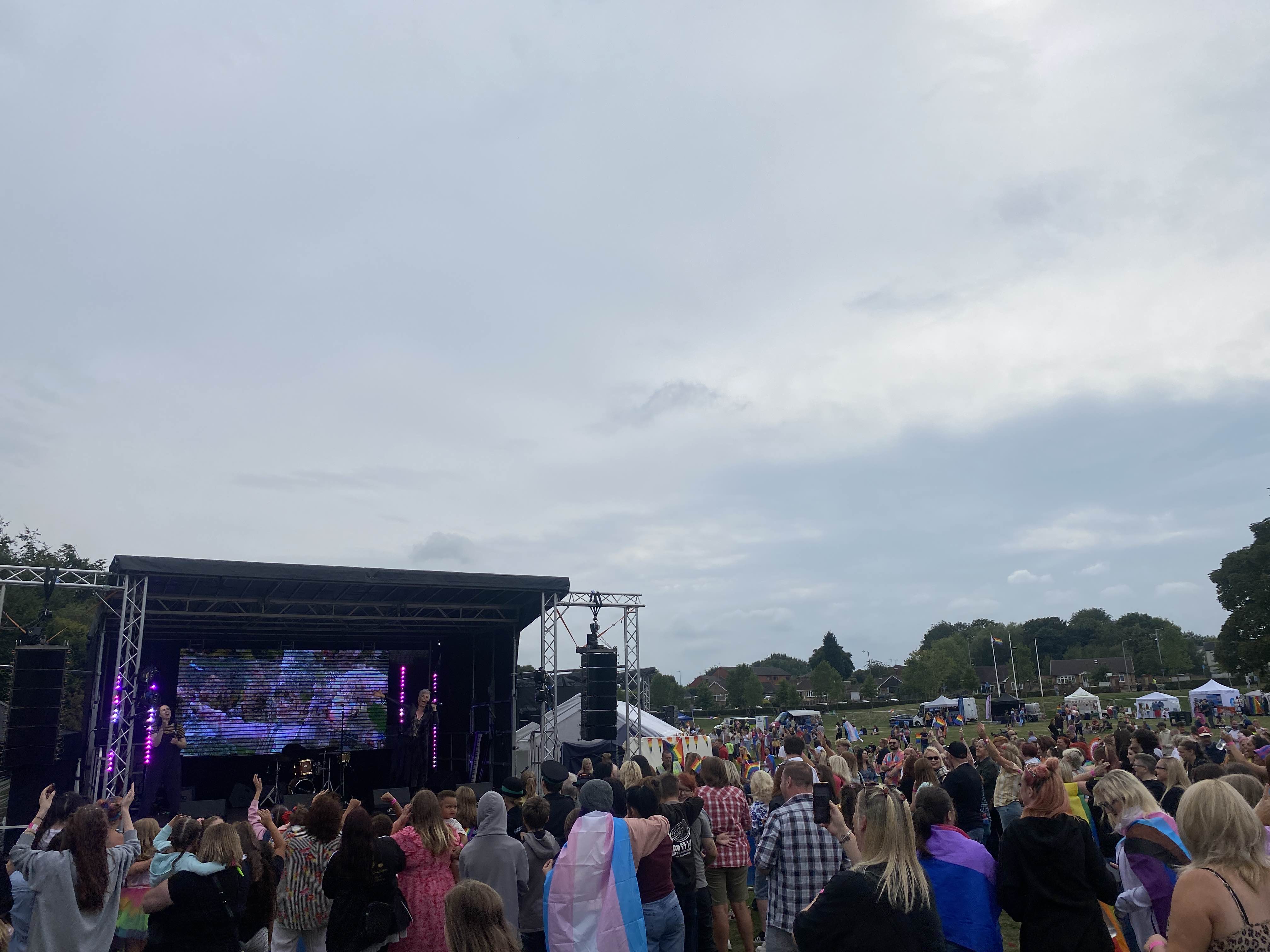 cannock chase pride , chase pride , hednesford , pride 2022 , pride cannock , cannock chase pride , danny beard , cheryl hole , stage men , cannock sound , cannock sound hire ,
