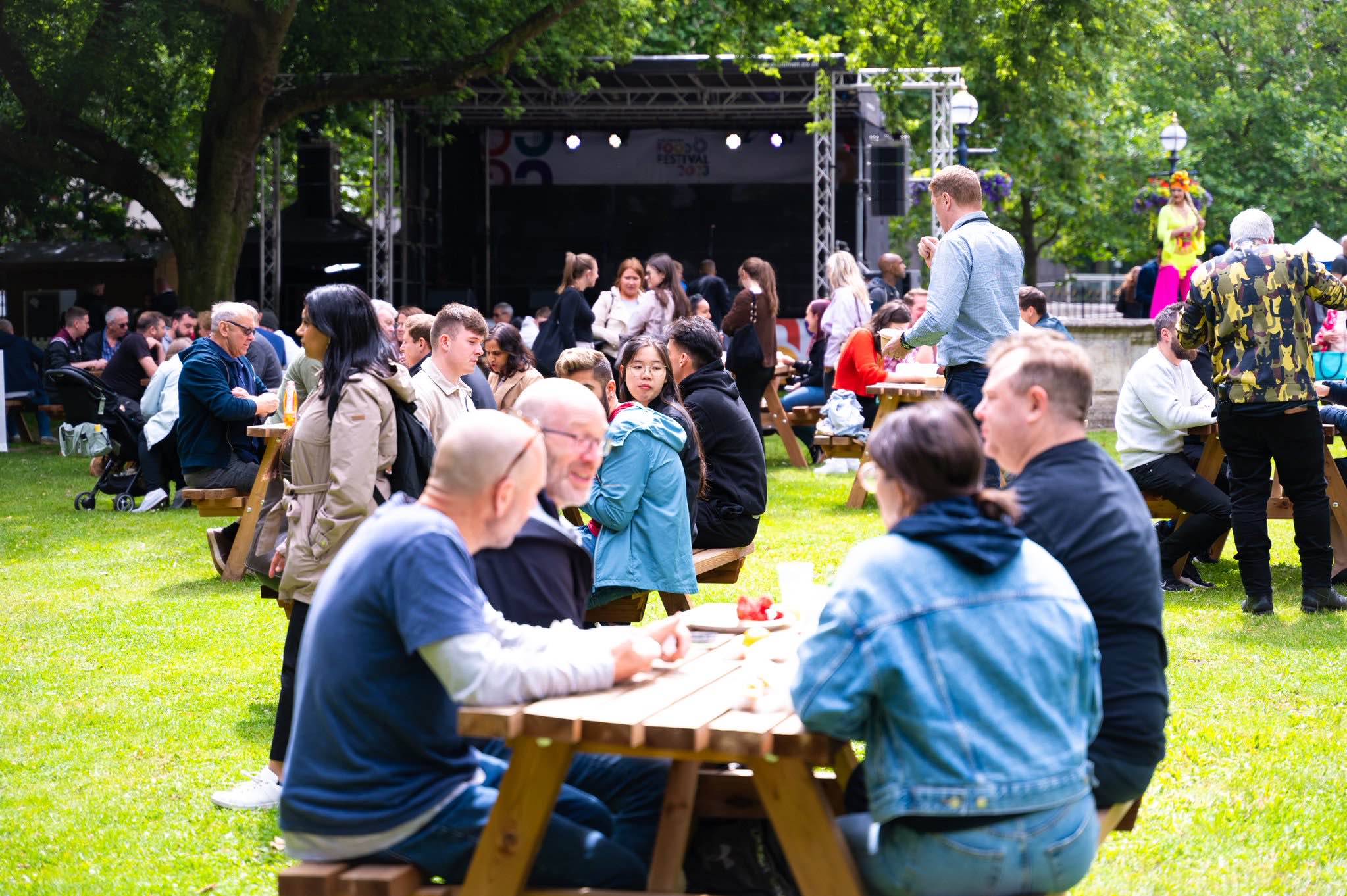 colmore food festival , colmore bid , colmore food festival 2023 , birmingham food festival 2023 , cannock sound hire , cannock sound , outdoor festival birmingham , free concert in birmingham ,