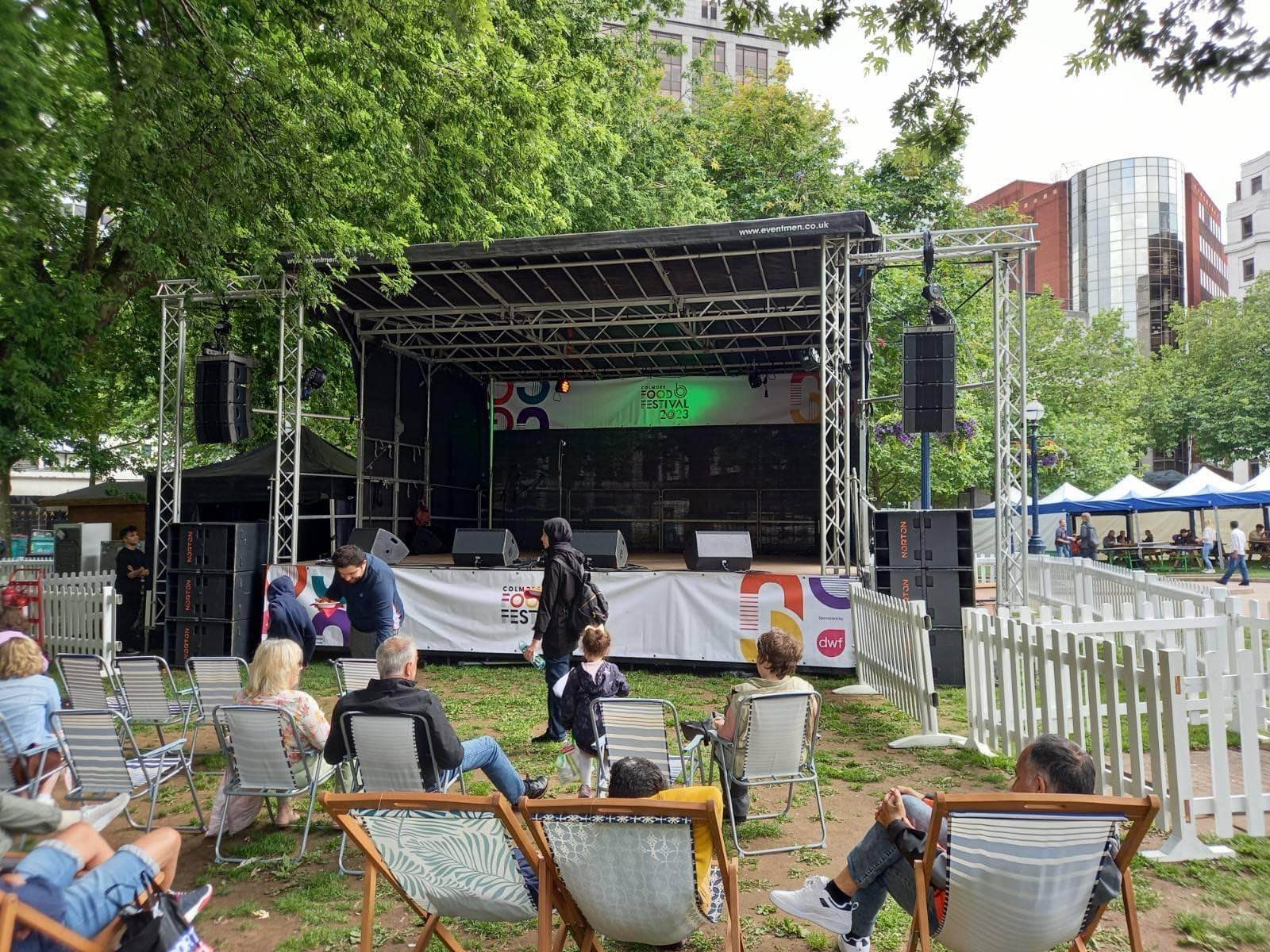 colmore food festival , colmore bid , colmore food festival 2023 , birmingham food festival 2023 , cannock sound hire , cannock sound , outdoor festival birmingham , free concert in birmingham ,