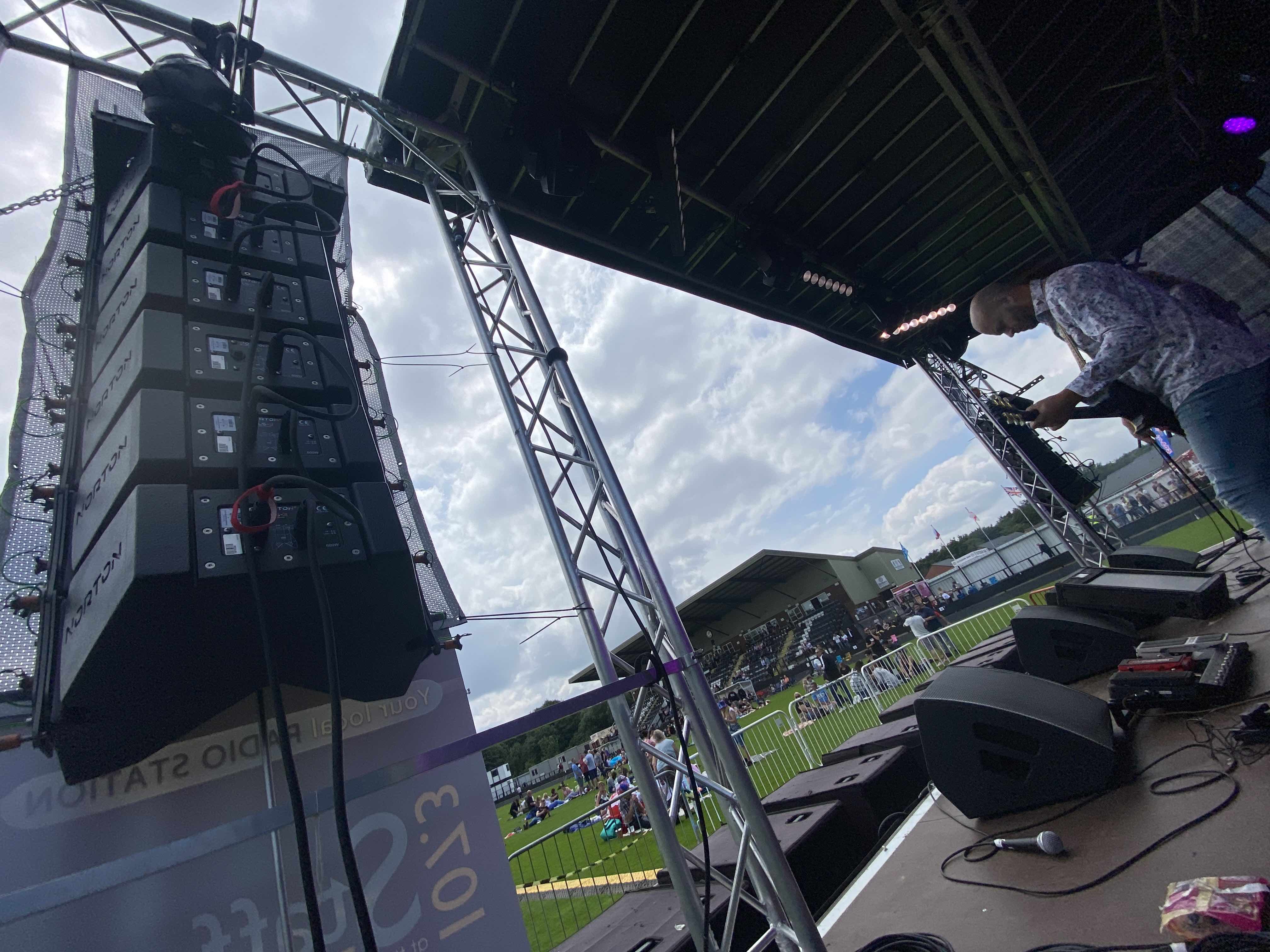 hednesford , hednesford town , hednesford FC , hednesford festival , hednesford concert , stagemen , cannock sound hire ,