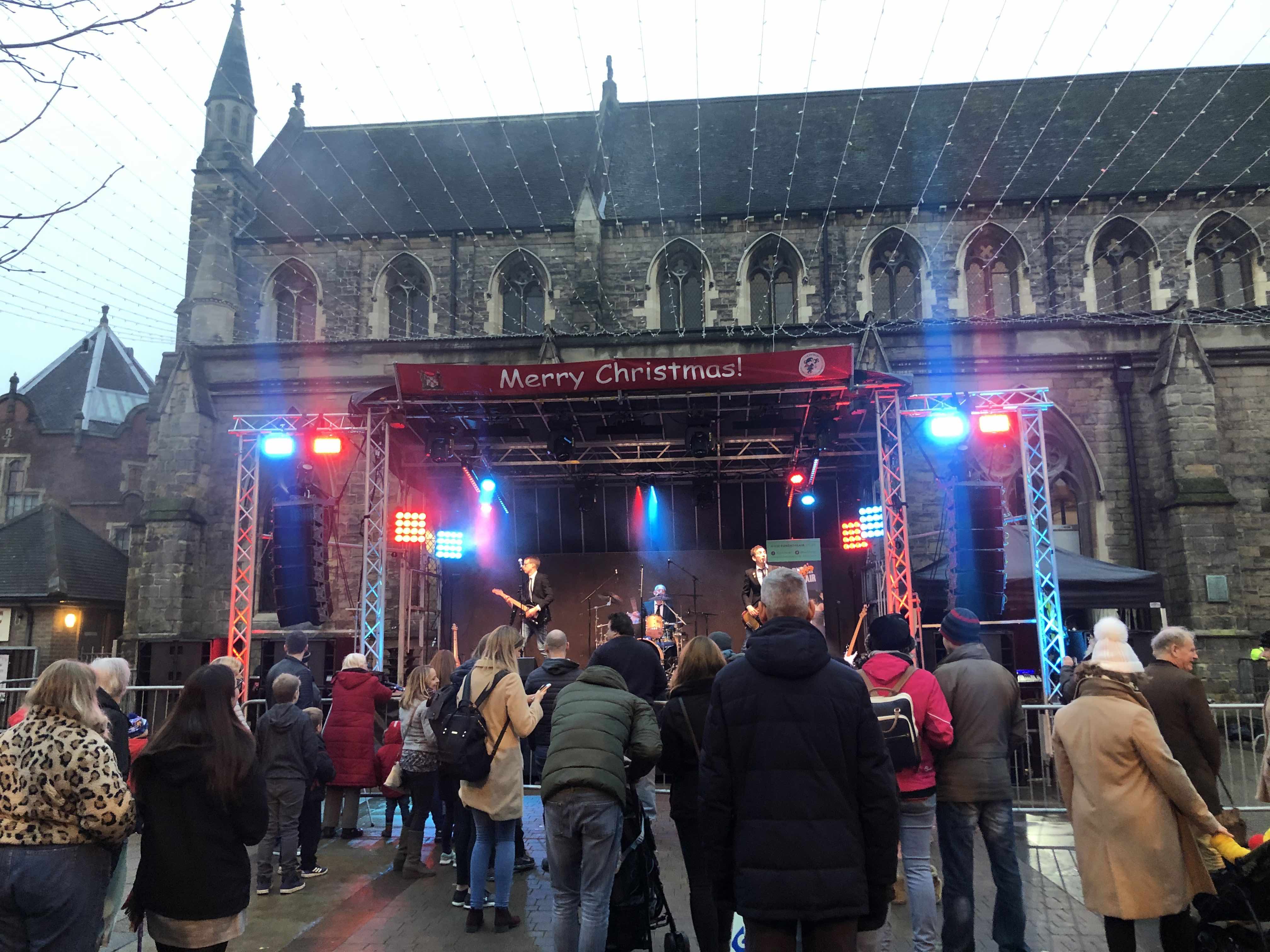 Outdoor stage hire from Cannock Sound outdoor stage hire , trailer stage hire , stage hire near me , staging for festival ,