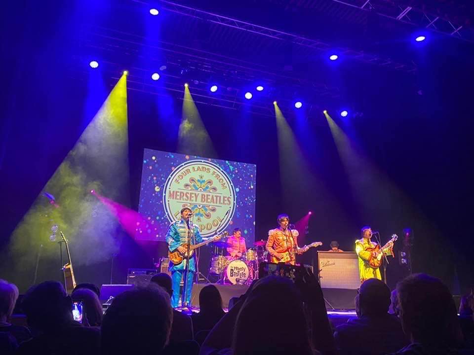 mersey beatles , the beatles , the upbeat beatles , hoddesdon , tribute band , production for touring bands , production for tribute band ,