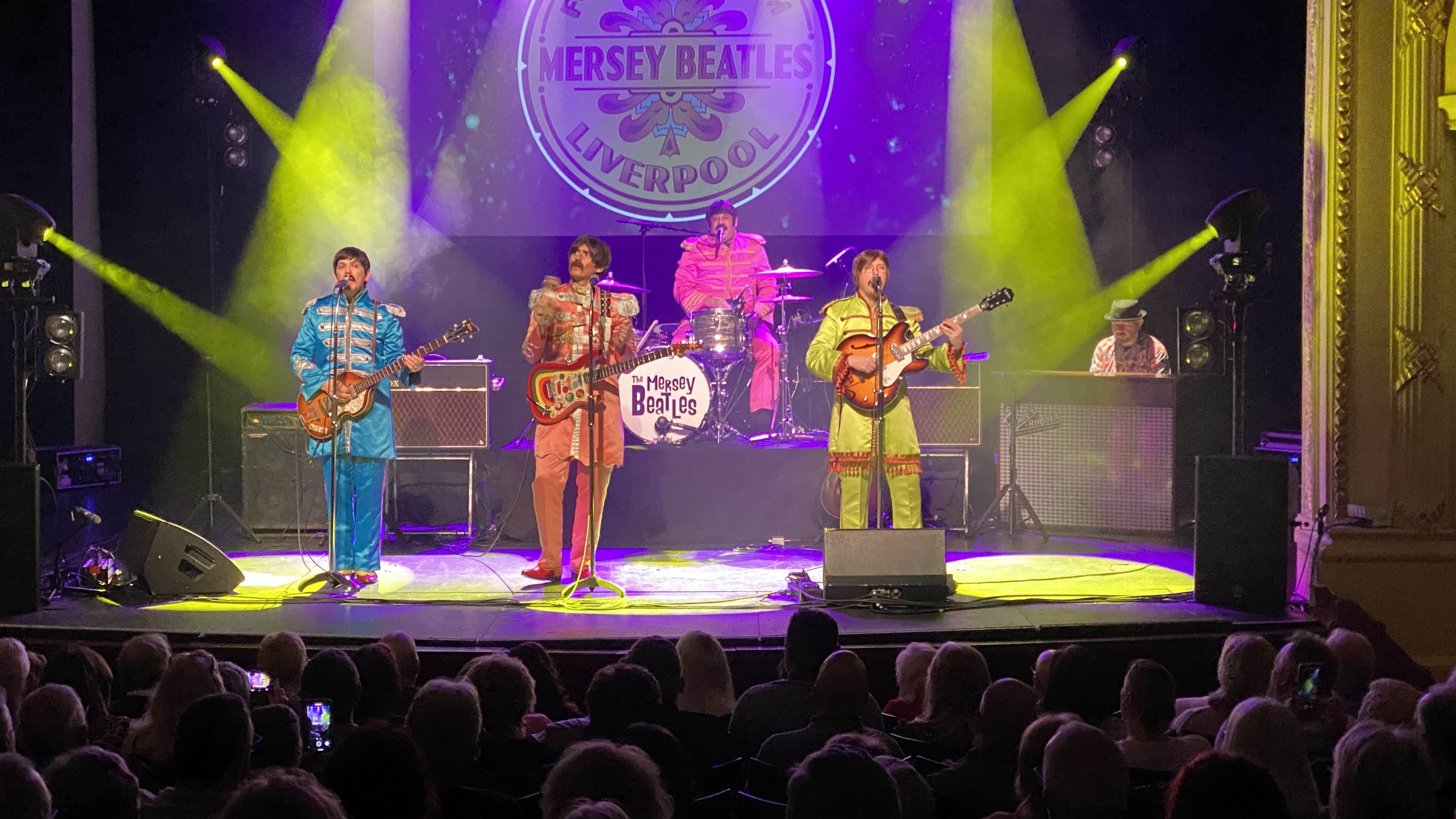 mersey beatles , the beatles , the upbeat beatles , hoddesdon , tribute band , production for touring bands , production for tribute band ,