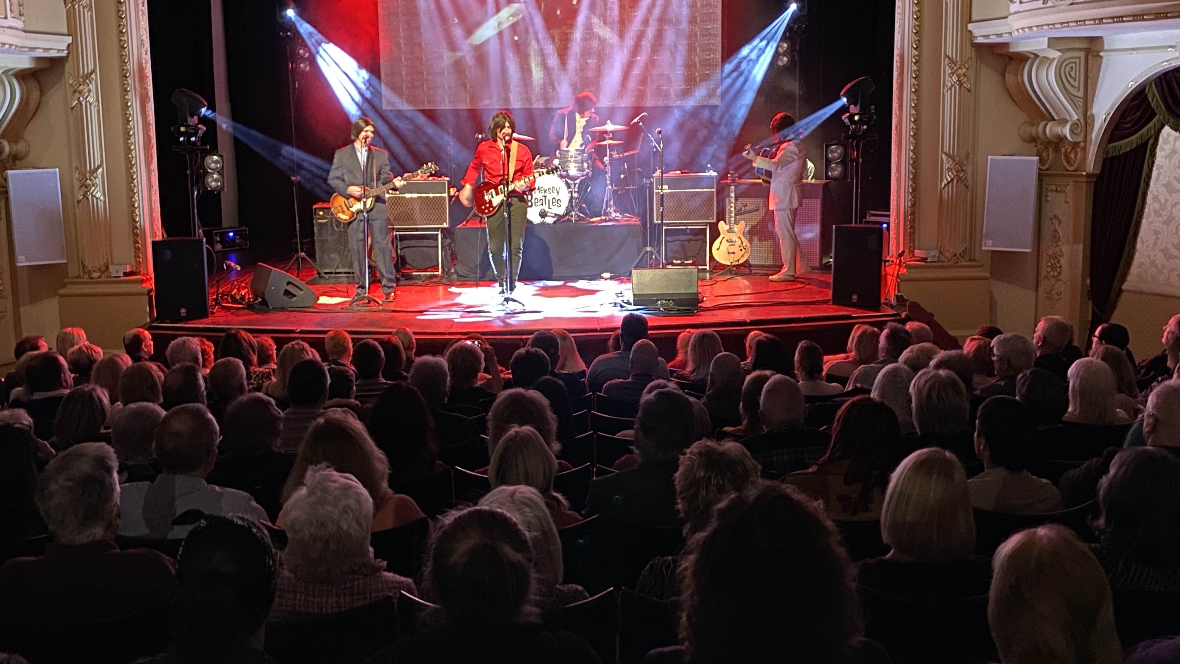 mersey beatles , the beatles , the upbeat beatles , hoddesdon , tribute band , production for touring bands , production for tribute band ,