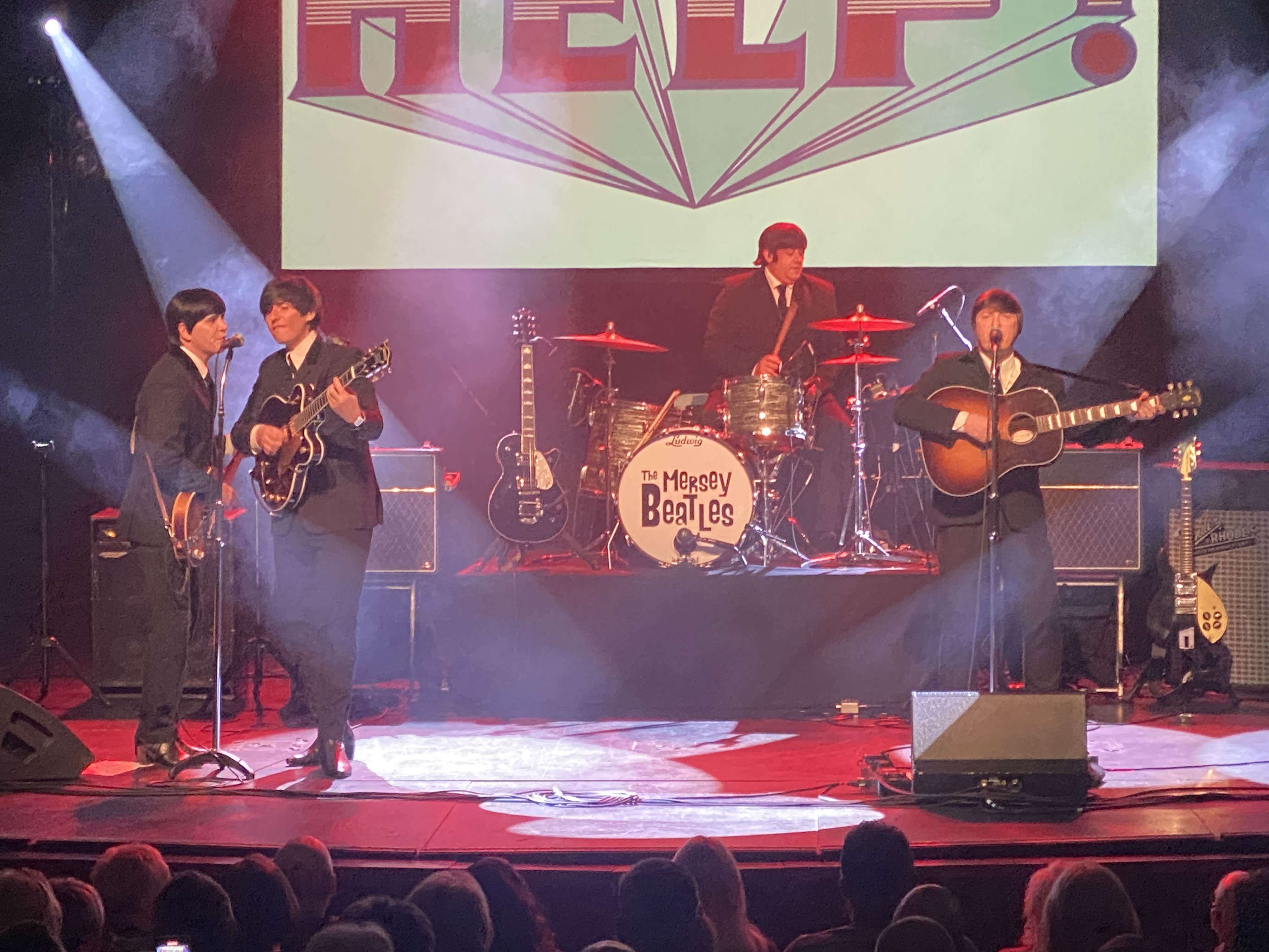 mersey beatles , the beatles , the upbeat beatles , hoddesdon , tribute band , production for touring bands , production for tribute band ,