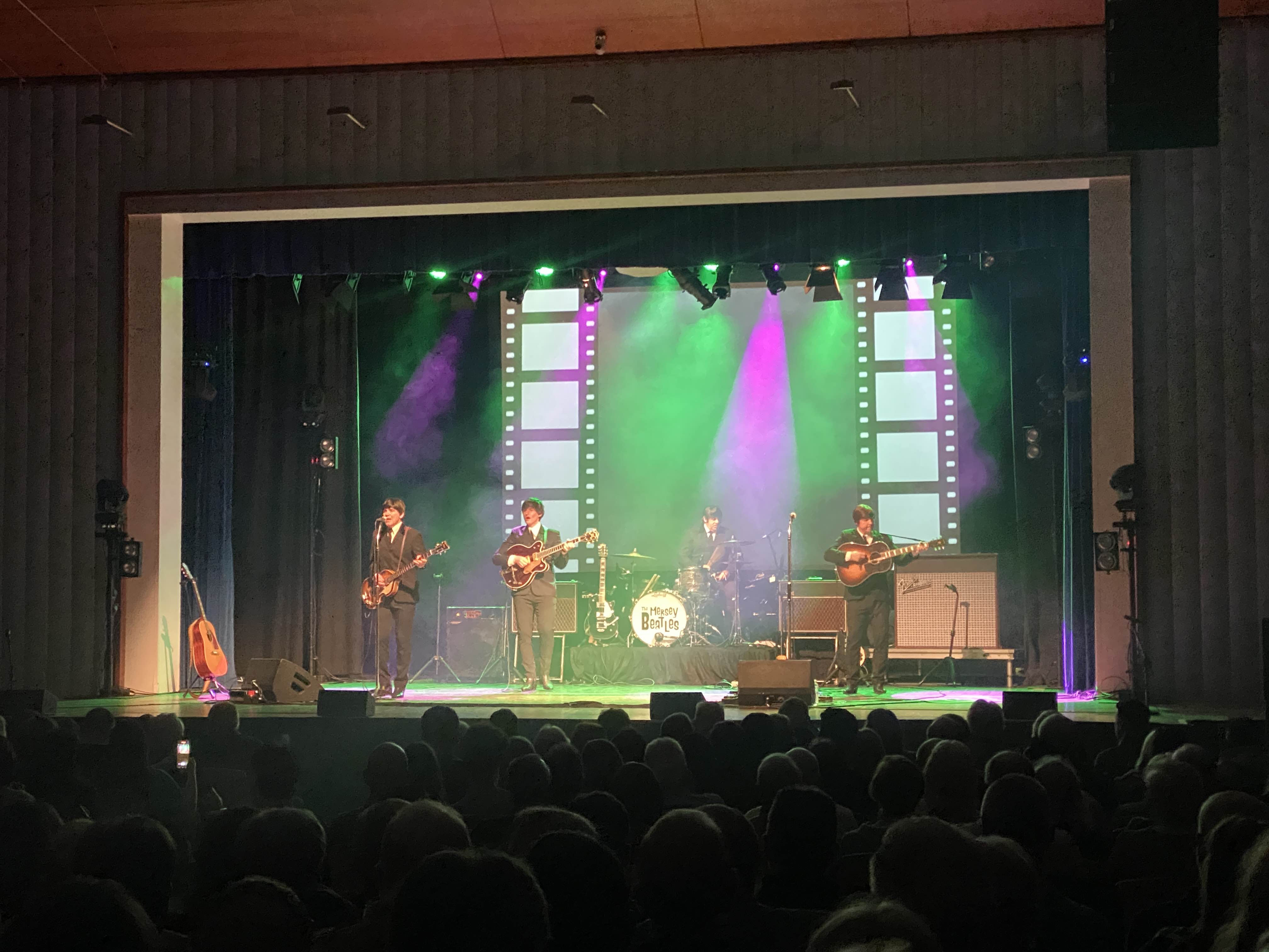 mersey beatles , the beatles , the upbeat beatles , hoddesdon , tribute band , production for touring bands , production for tribute band ,