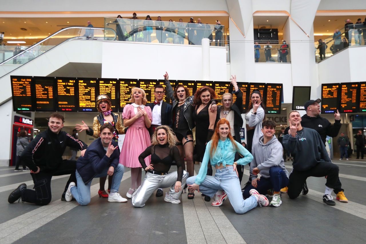 flash mob , birmingham , new street , rocky horror , rocky horror flash mob , rocky horror birmingham , cannock sound ,