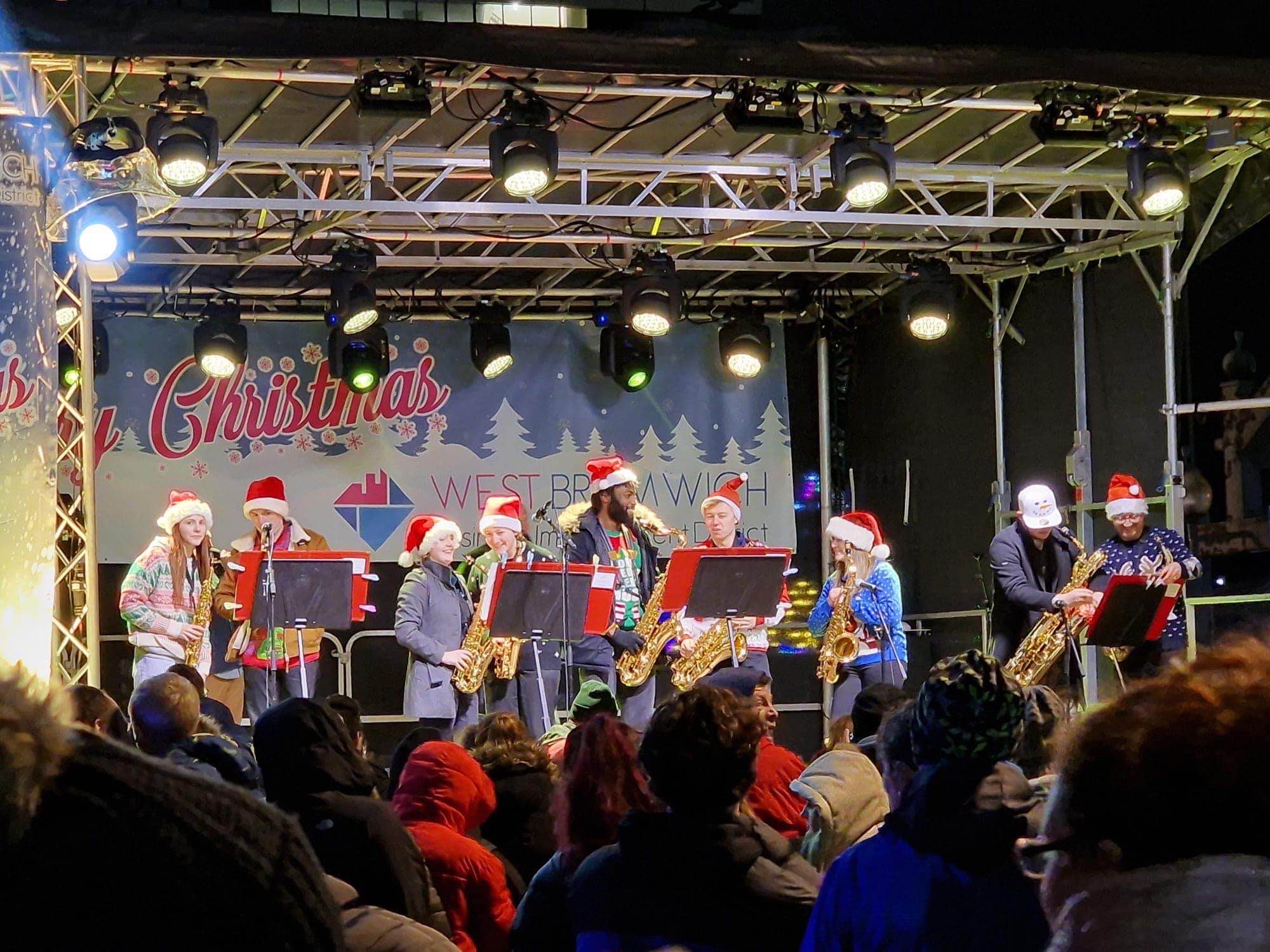 west bromwich , west bromwich bid , sandwell , christmas , 5ive , bella deanie , cannock sound , stage men ,