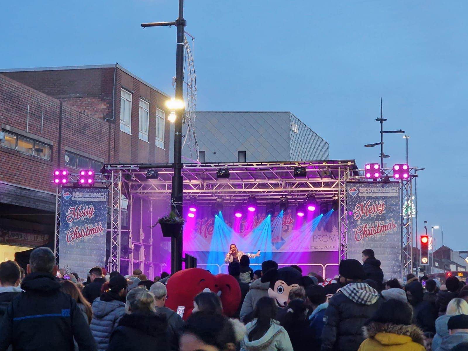 west bromwich west brom , christmas lights , christmas lights in west brom , east 17 , cannock sound hire , stage men , sound hire , stage hire ,