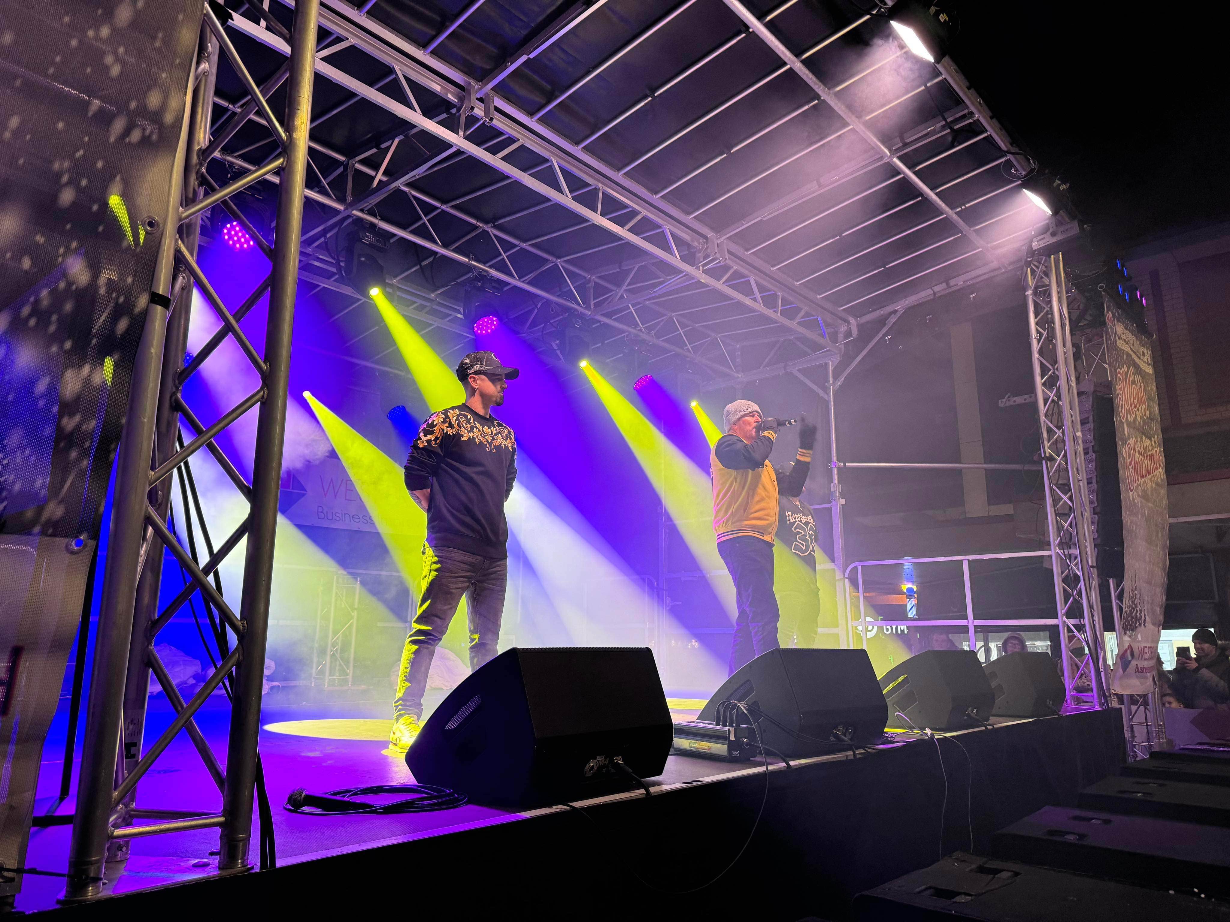 west bromwich west brom , christmas lights , christmas lights in west brom , east 17 , cannock sound hire , stage men , sound hire , stage hire ,