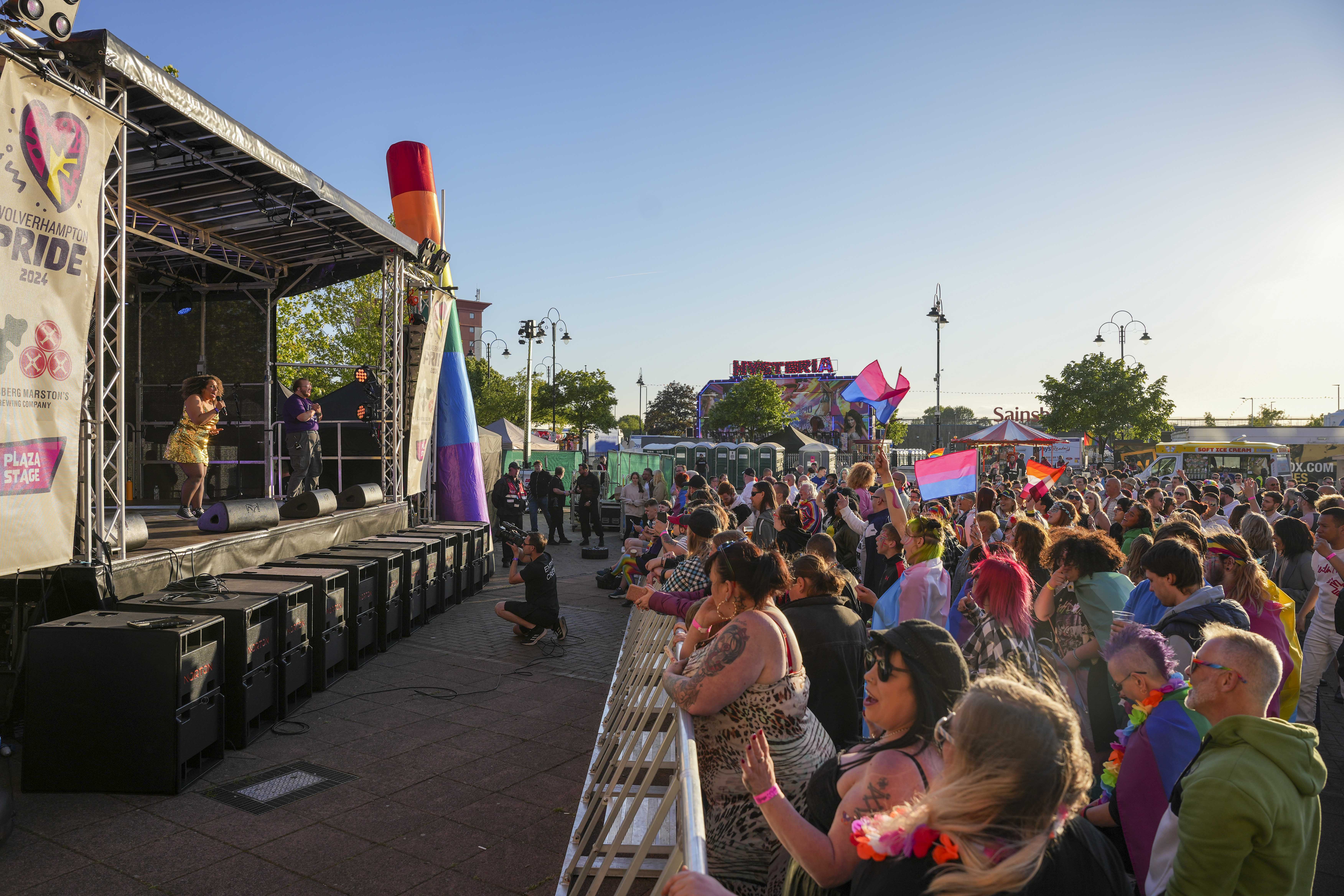 wolves pride , wolverhampton pride , 2025, 2026, 2027, 2028, 2024, stage men, cannock sound , production at pride , Birmingham pride photos , Wolverhampton pride photos ,