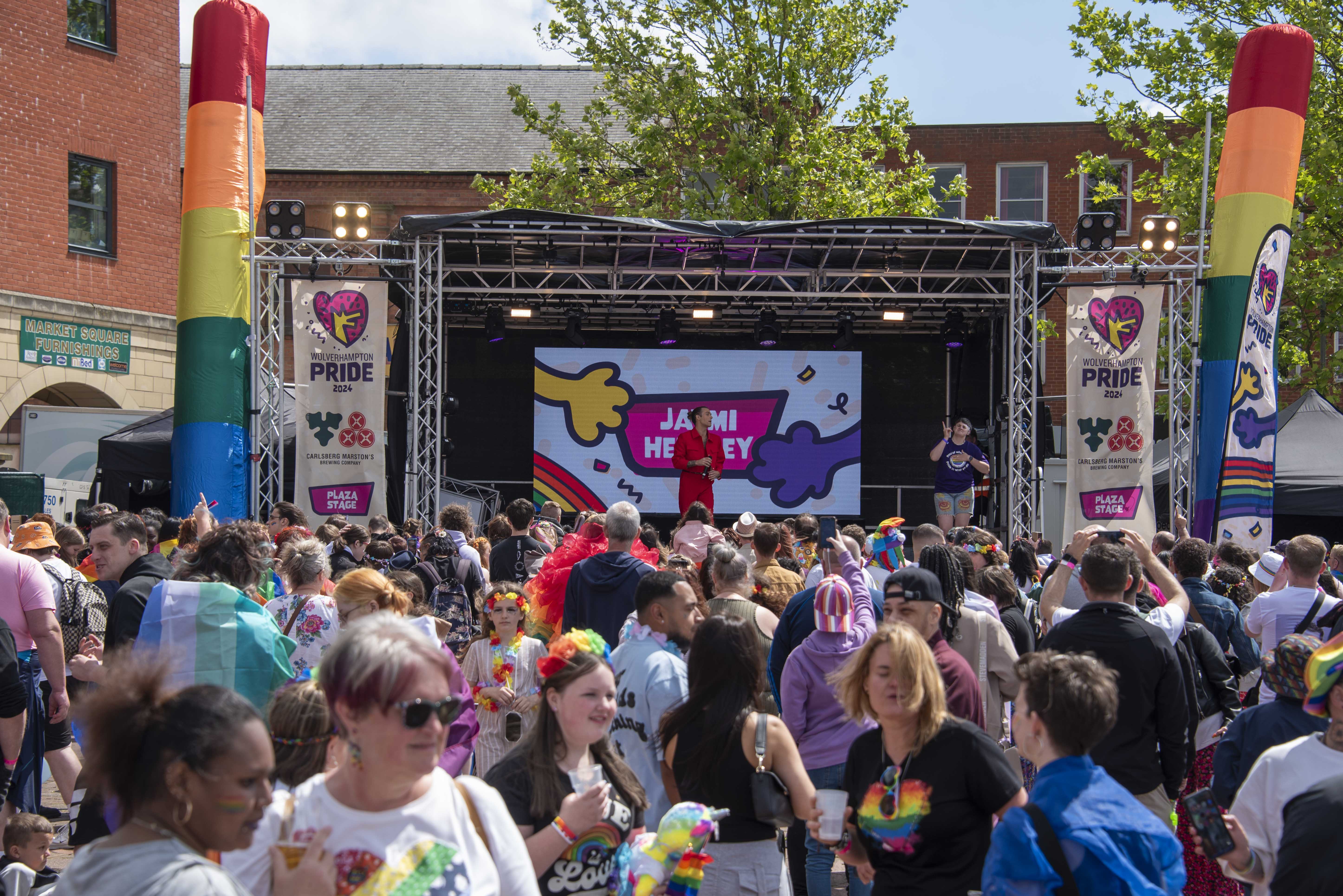 wolves pride , wolverhampton pride , 2025, 2026, 2027, 2028, 2024, stage men, cannock sound , production at pride , Birmingham pride photos , Wolverhampton pride photos ,