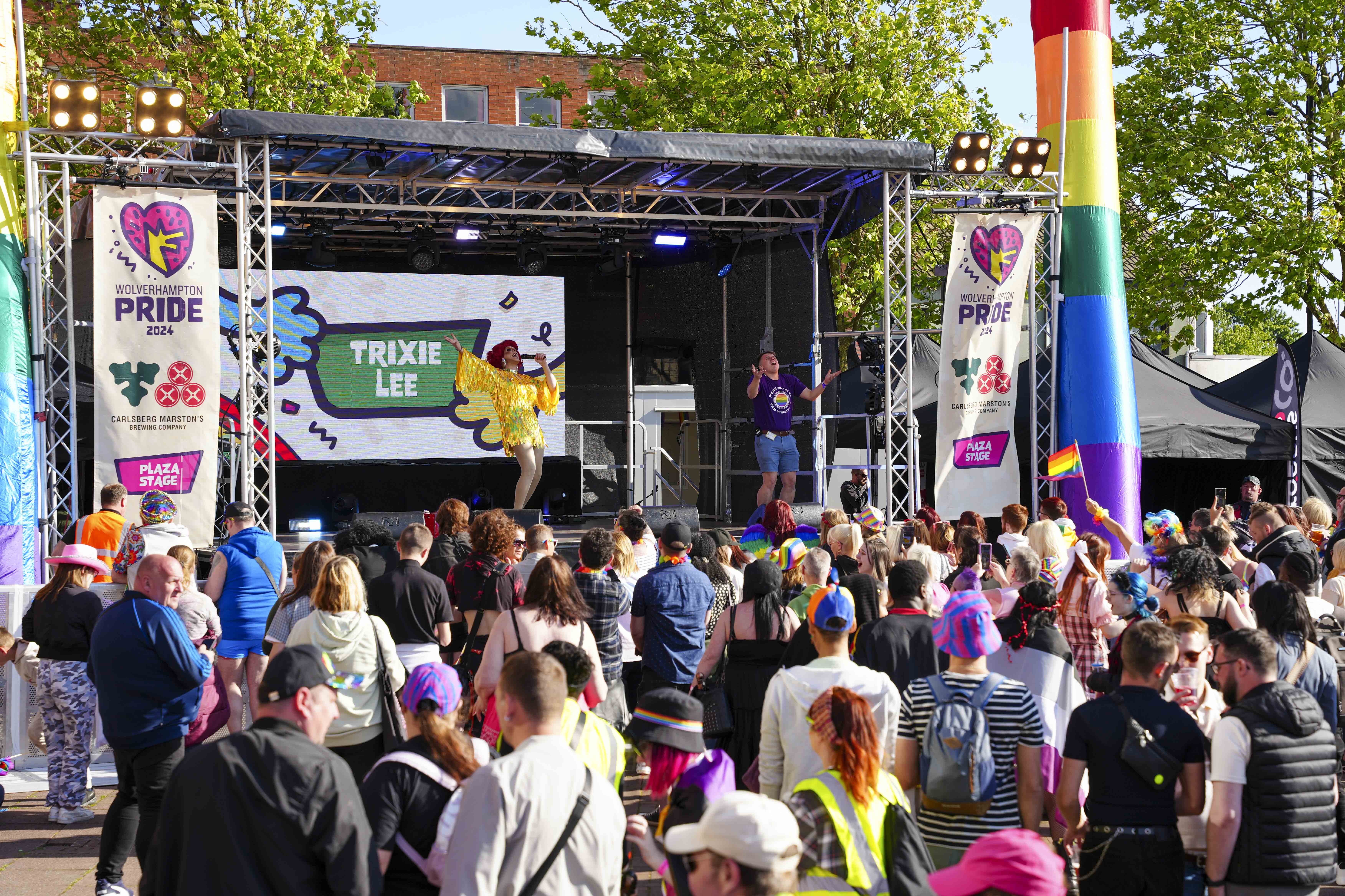 wolves pride , wolverhampton pride , 2025, 2026, 2027, 2028, 2024, stage men, cannock sound , production at pride , Birmingham pride photos , Wolverhampton pride photos ,